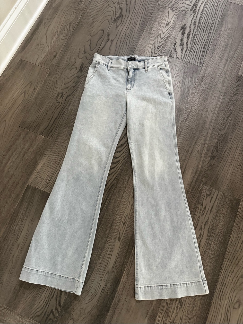Express Light Wash Flare Jeans